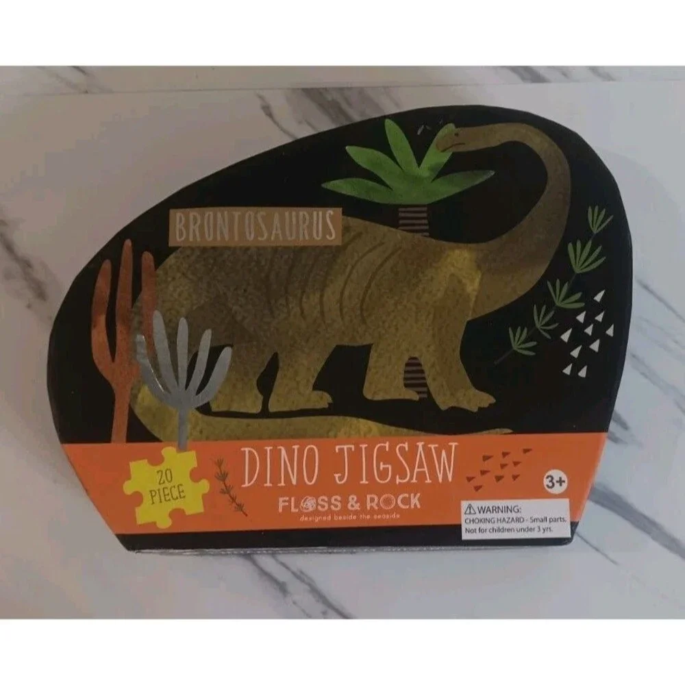 Floss & Rock 20 Piece Puzzle Dino Jigsaw Brontosaurus Dinosaur
